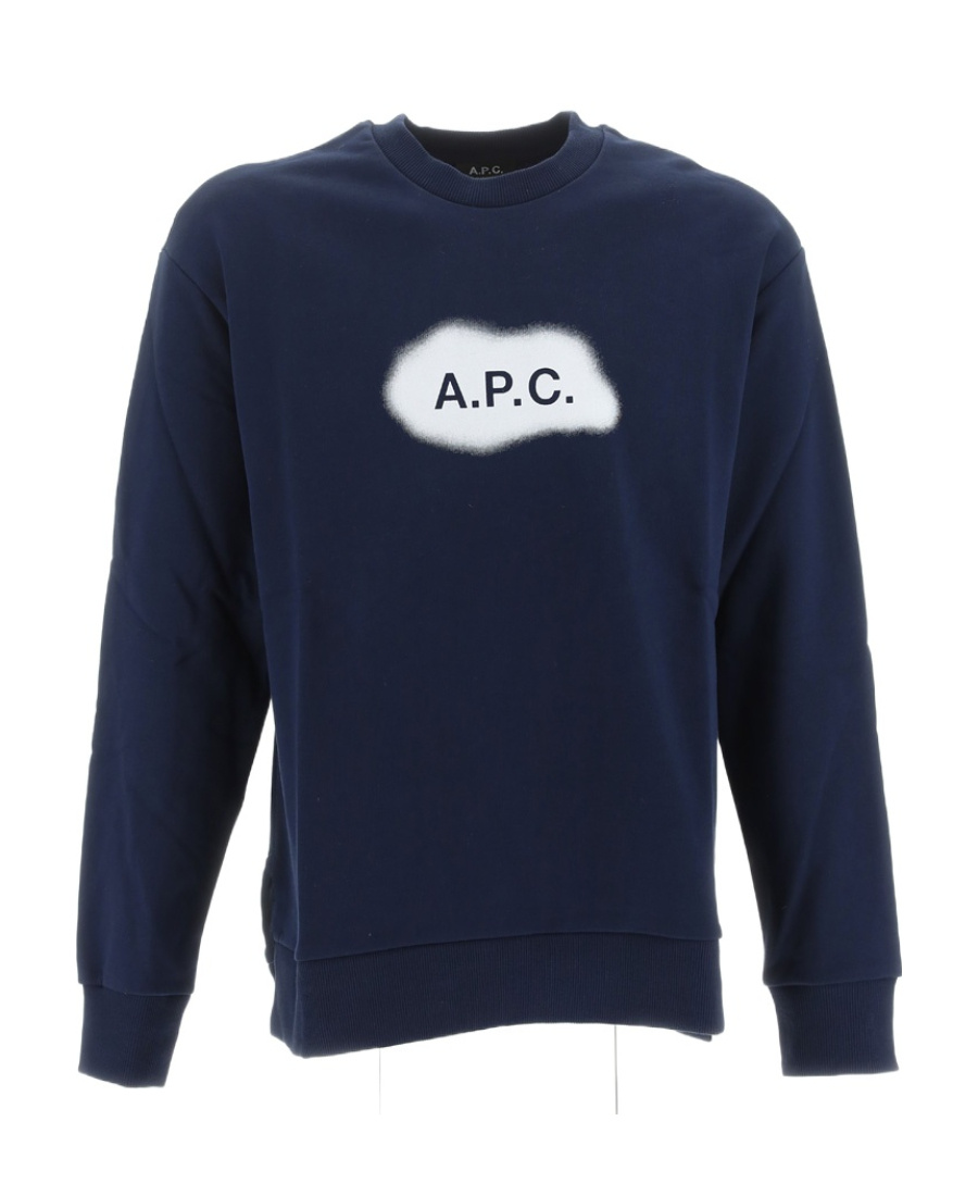 Apc A.p.c. Logo Organic Cotton Sweatshirt In Black