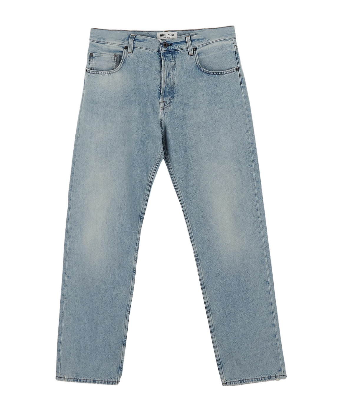Miu Miu Straight-leg Jeans In Gray