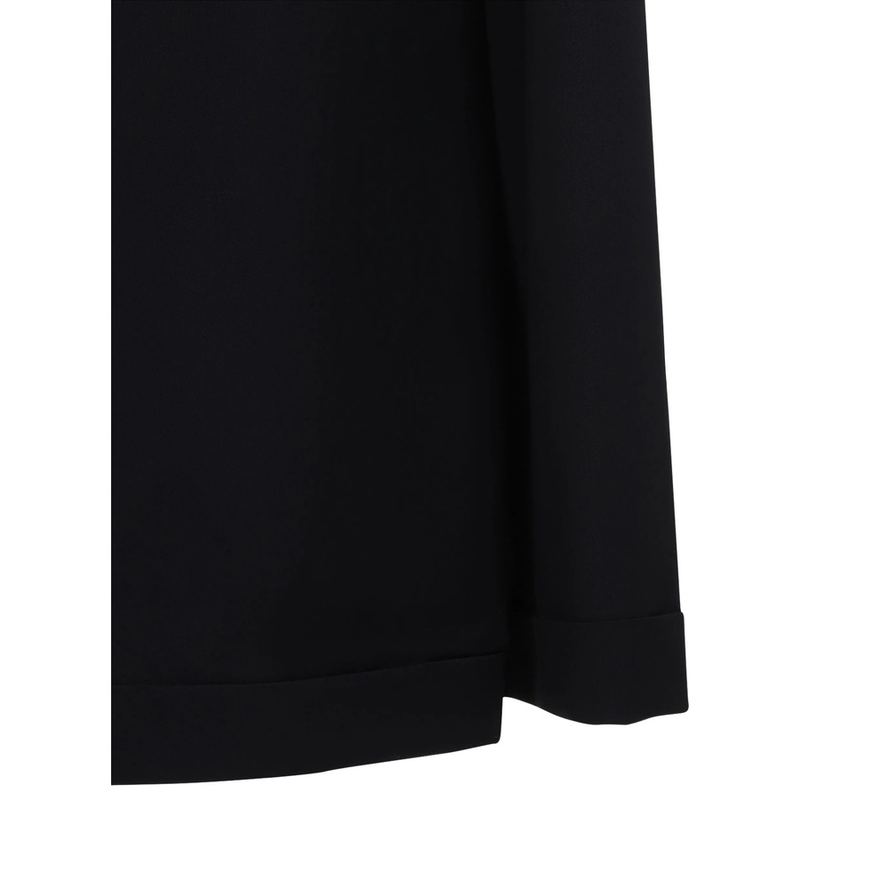 Moschino High-waisted Black Maxi Skirt With Pleated Design In Black