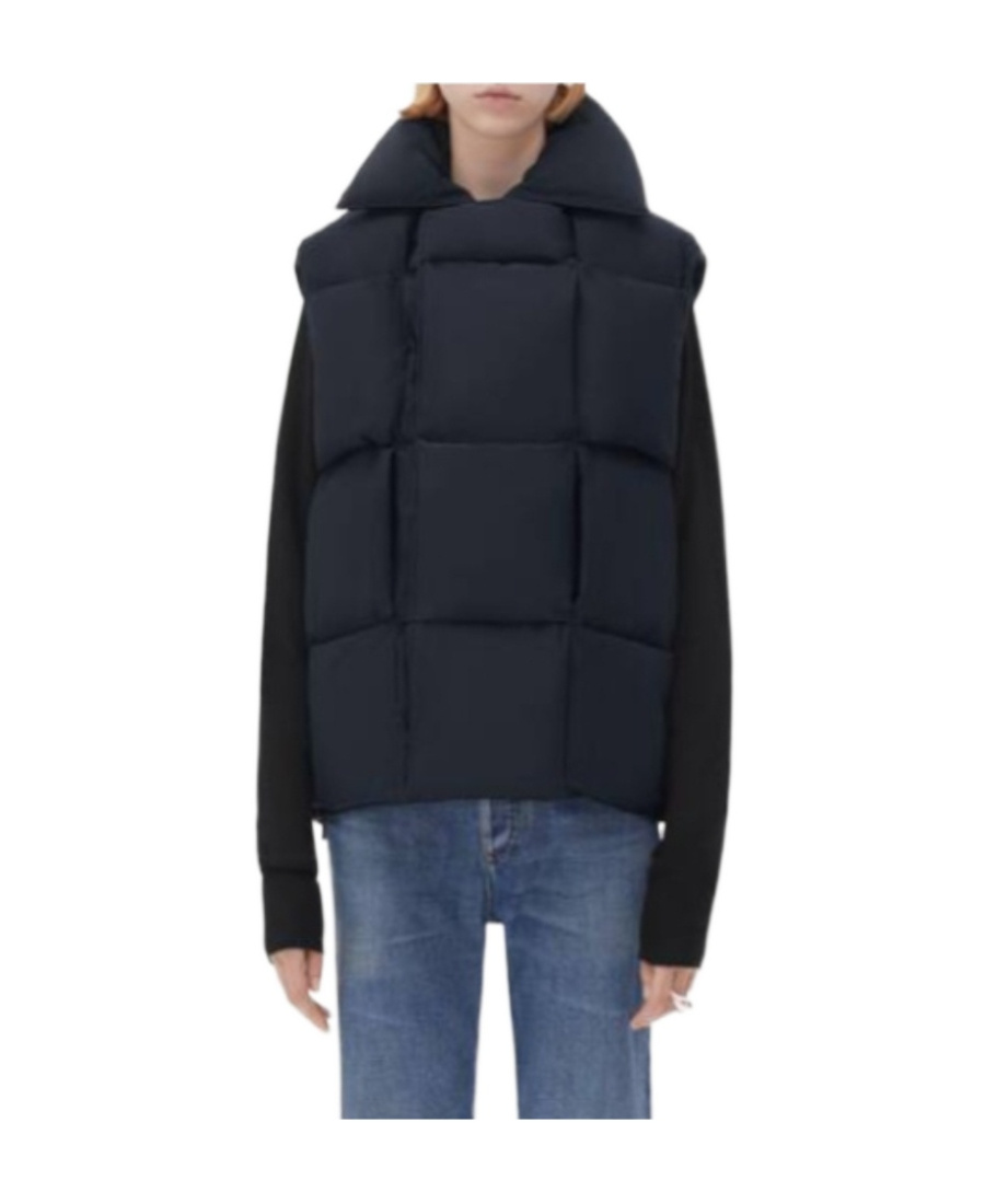 Shop Bottega Veneta Braided And Lined Vest In Blue