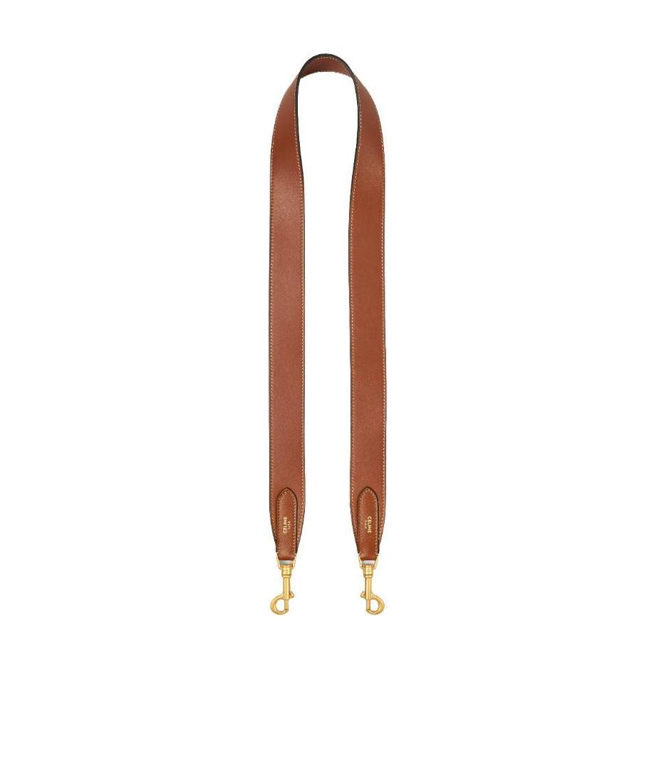 CELINE LONG STRAP IN SMOOTH CALFSKIN WITH GOLD FINISHING