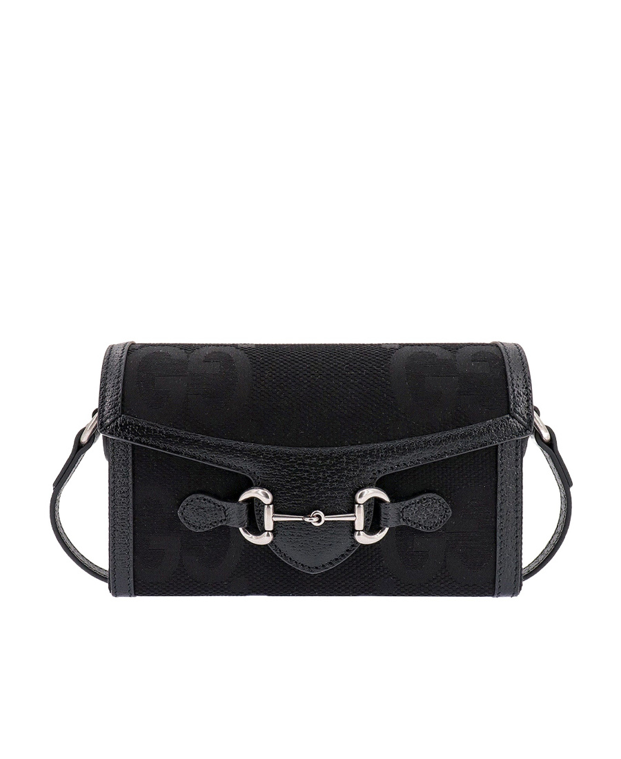 Gucci Jumbo Gg Canvas Belt Bag In Black