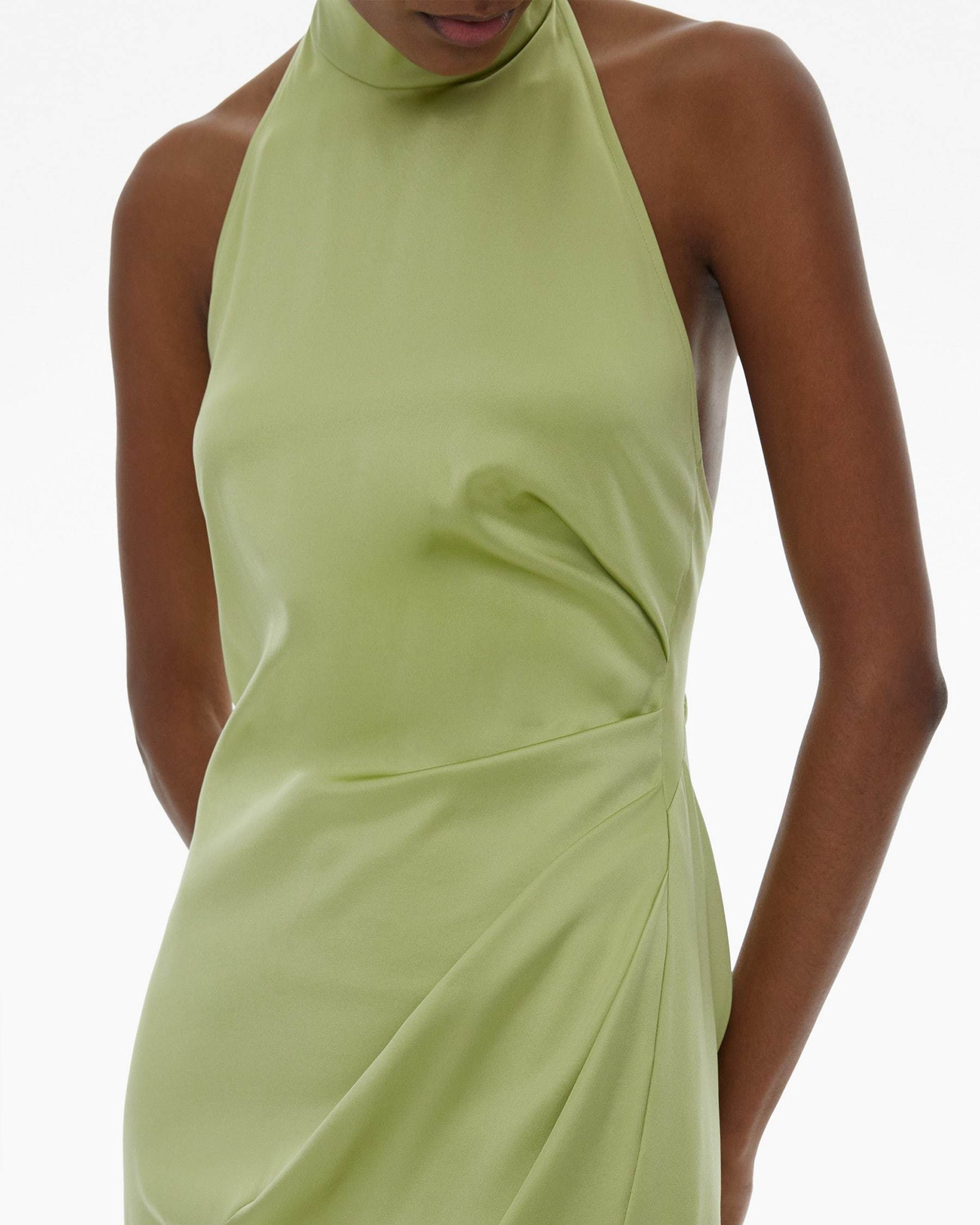 Helmut Lang A Neckline Dress In Green