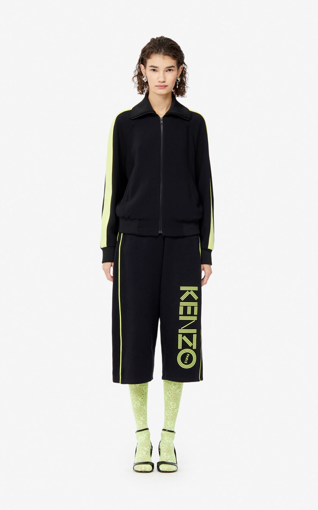 Kenzo Bamboo Tiger Teddy Jacket In Black