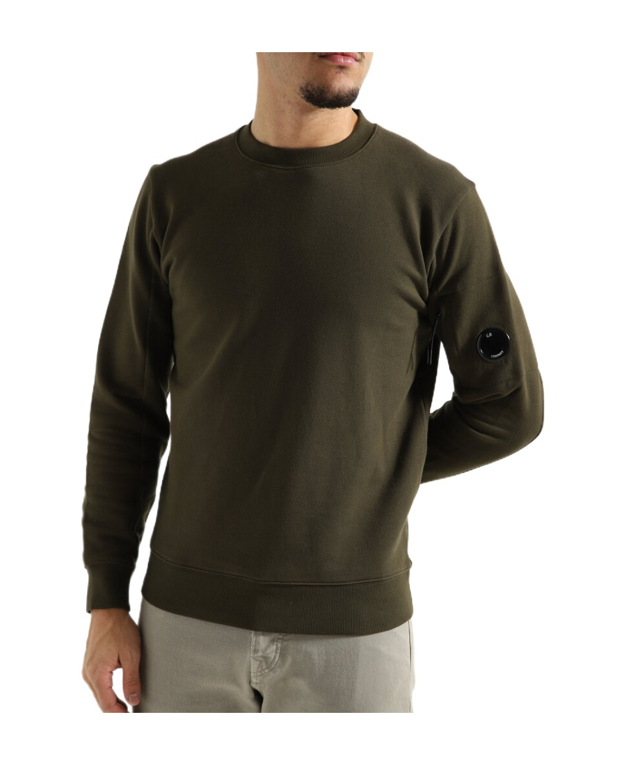 C.p. Company Crew Neck Cotton Sweatshirt In Black