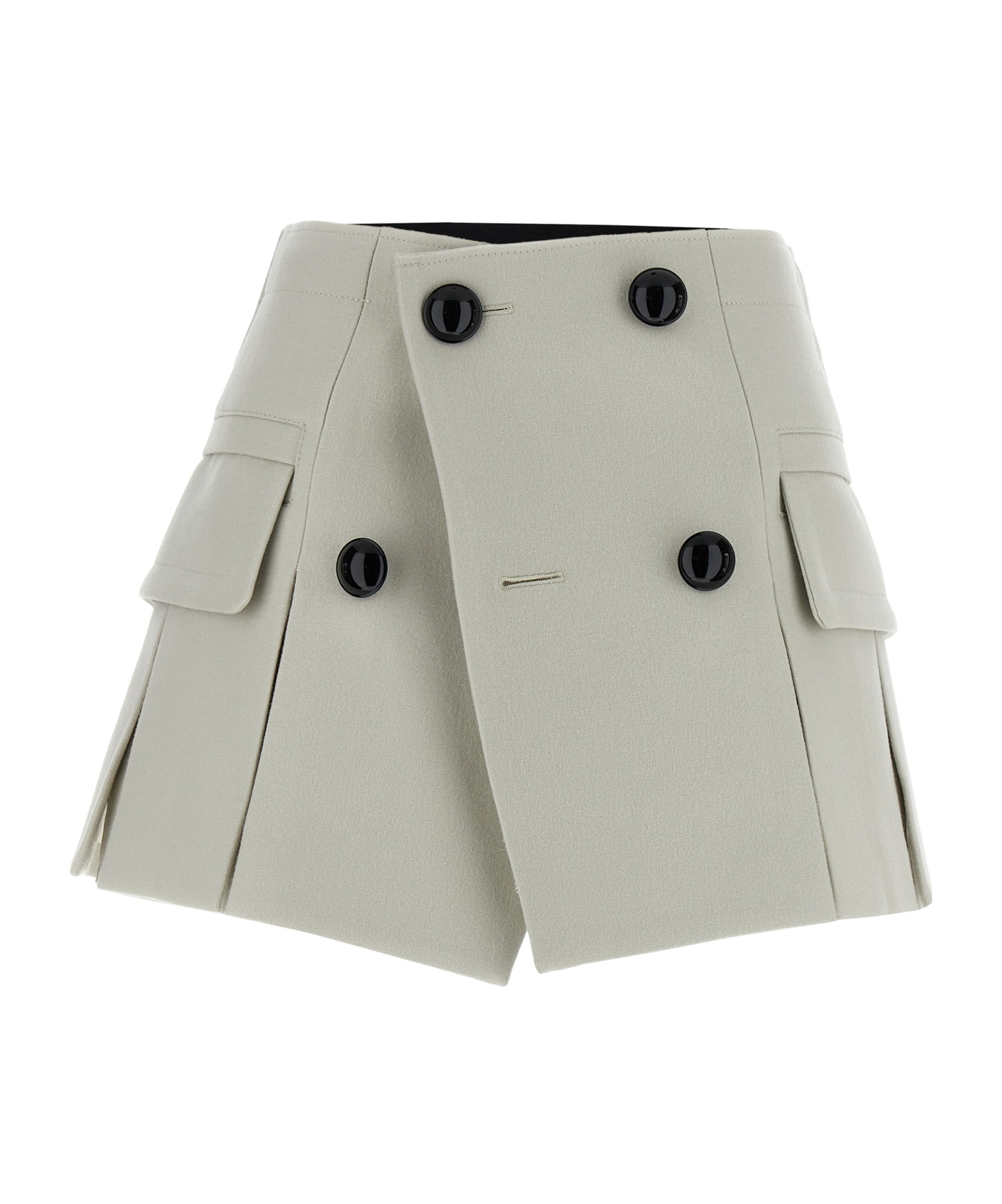 Sacai Mini Skirt With Built-in In Gray