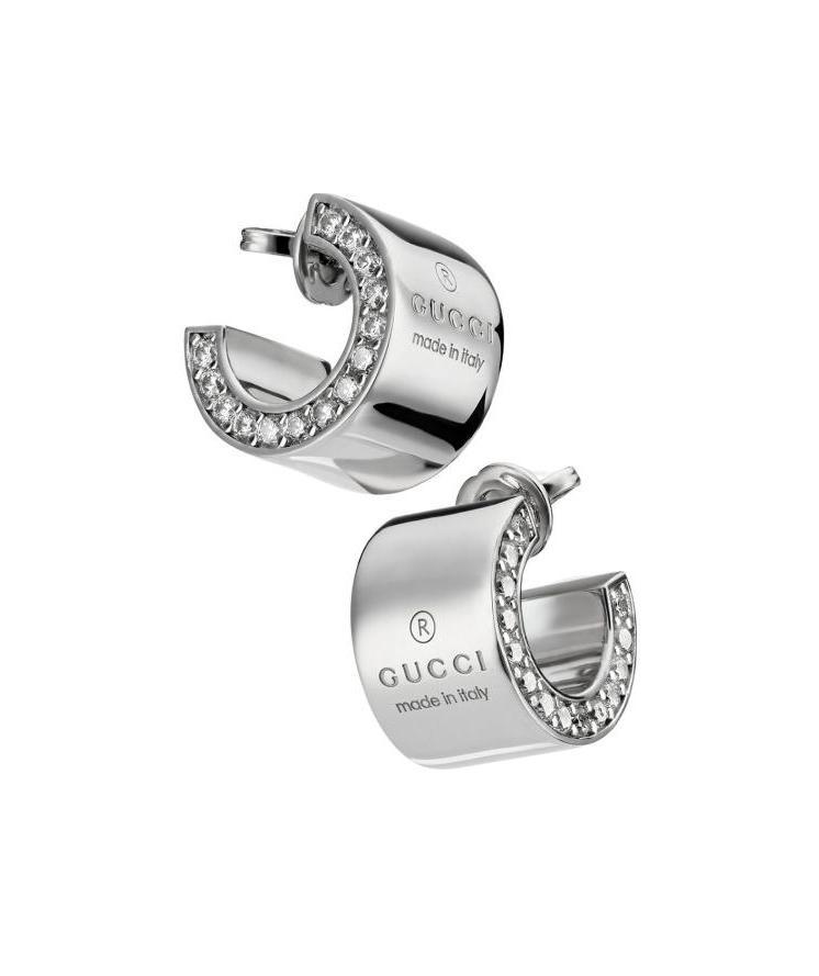 Gucci Trademark Earrings In White