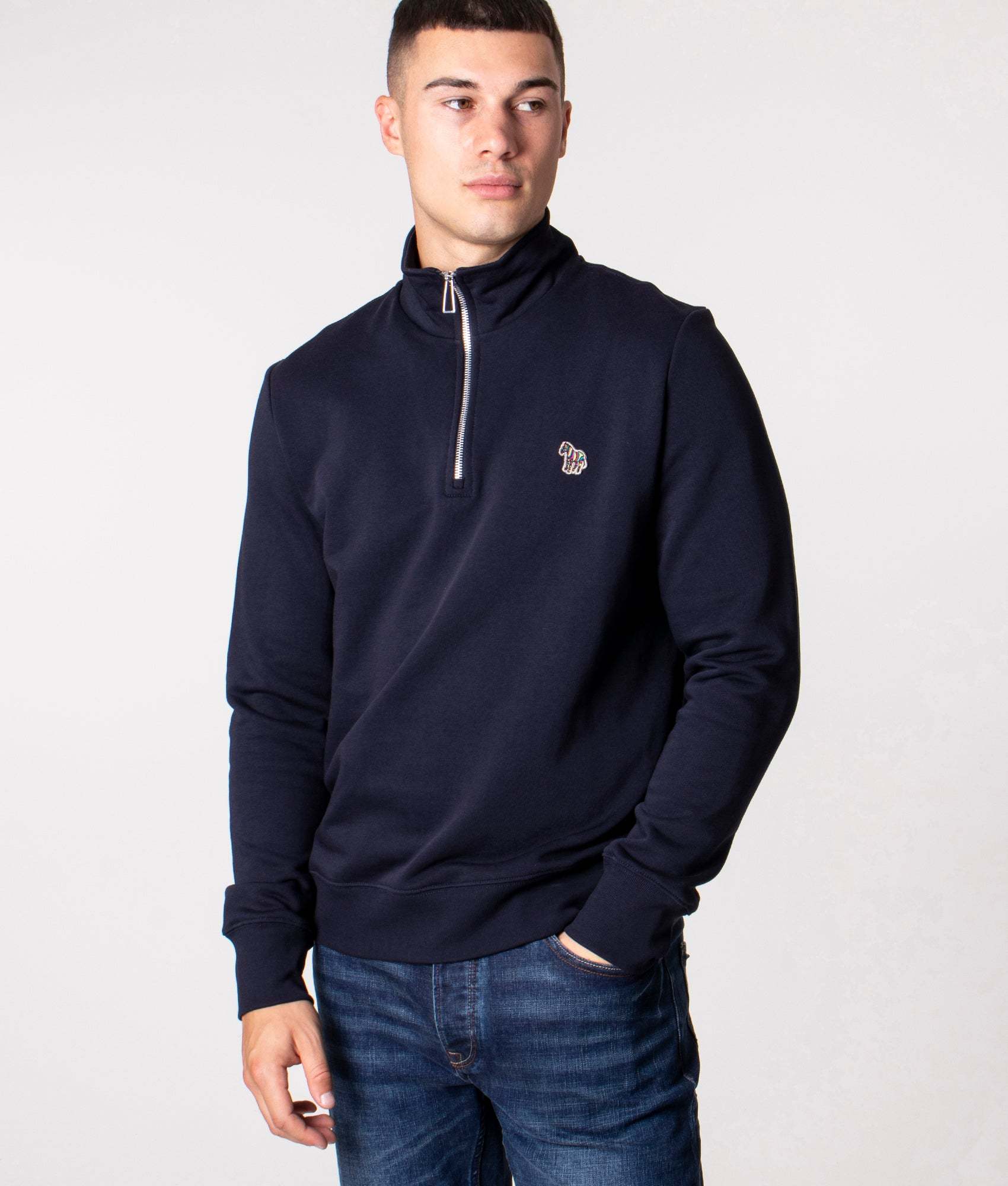 Paul Smith Logo-patch Funnel-neck Sweatshirt