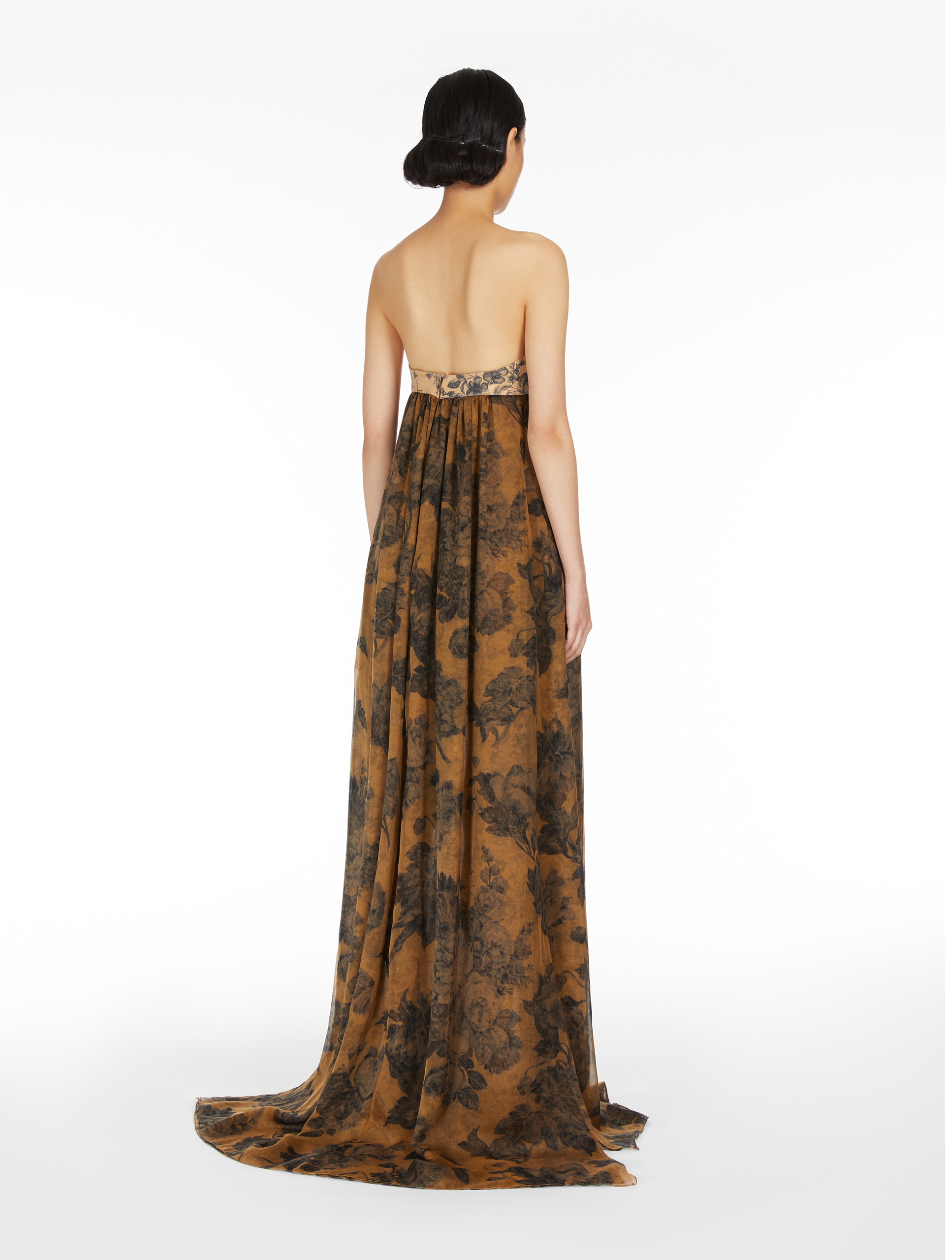 MAX MARA A DRESS WITH A FLORAL PATTERN AND A BRA.