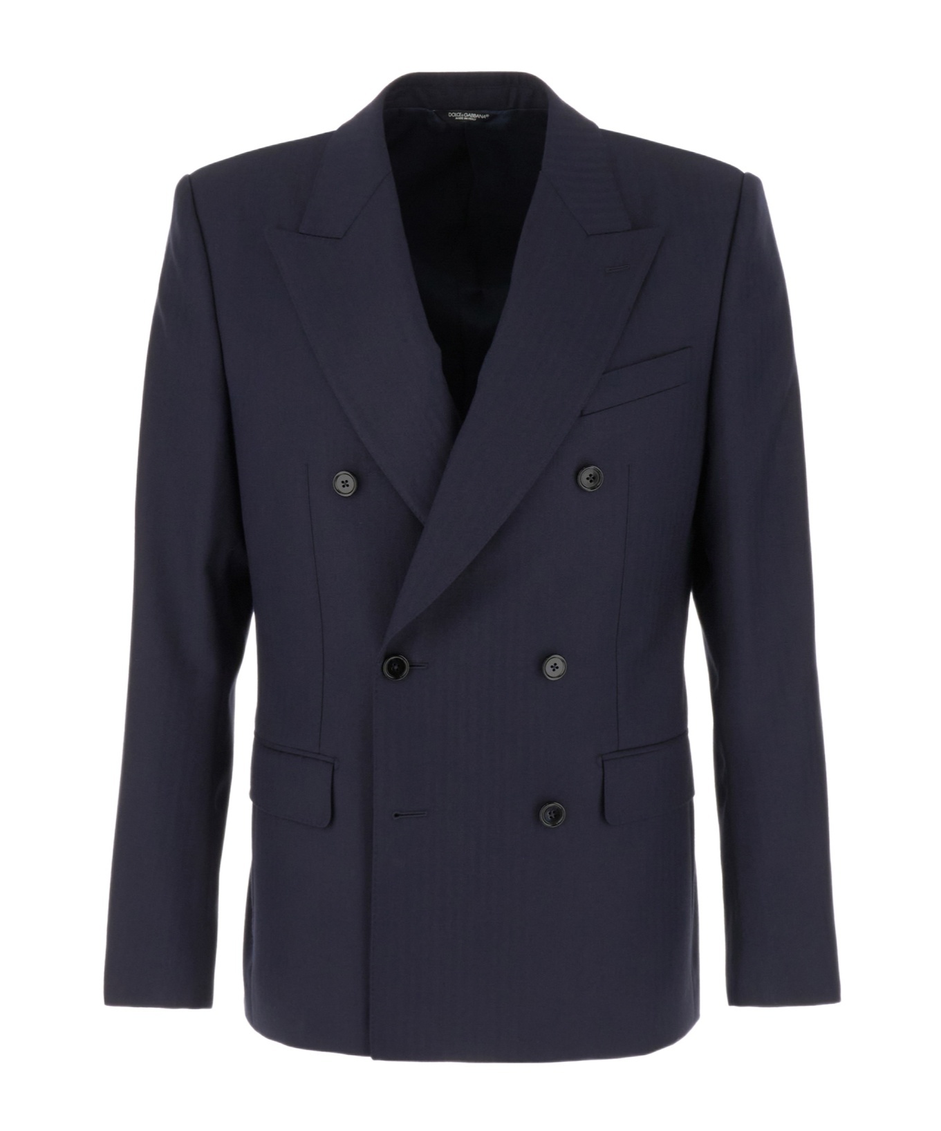 Dolce & Gabbana Double-breasted Tailored Blazer In Black