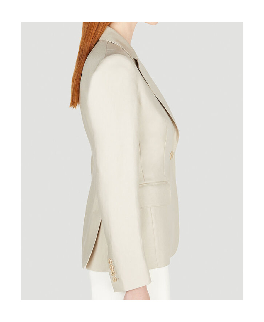 Max Mara Single-breasted Suit Jacket In White