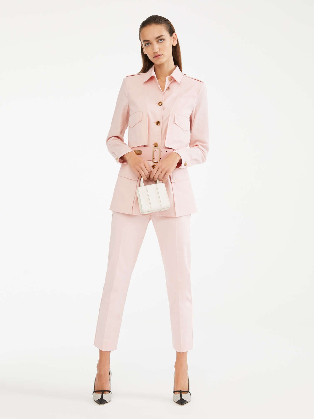 Max Mara Luana Straight Casual Pants In Pink
