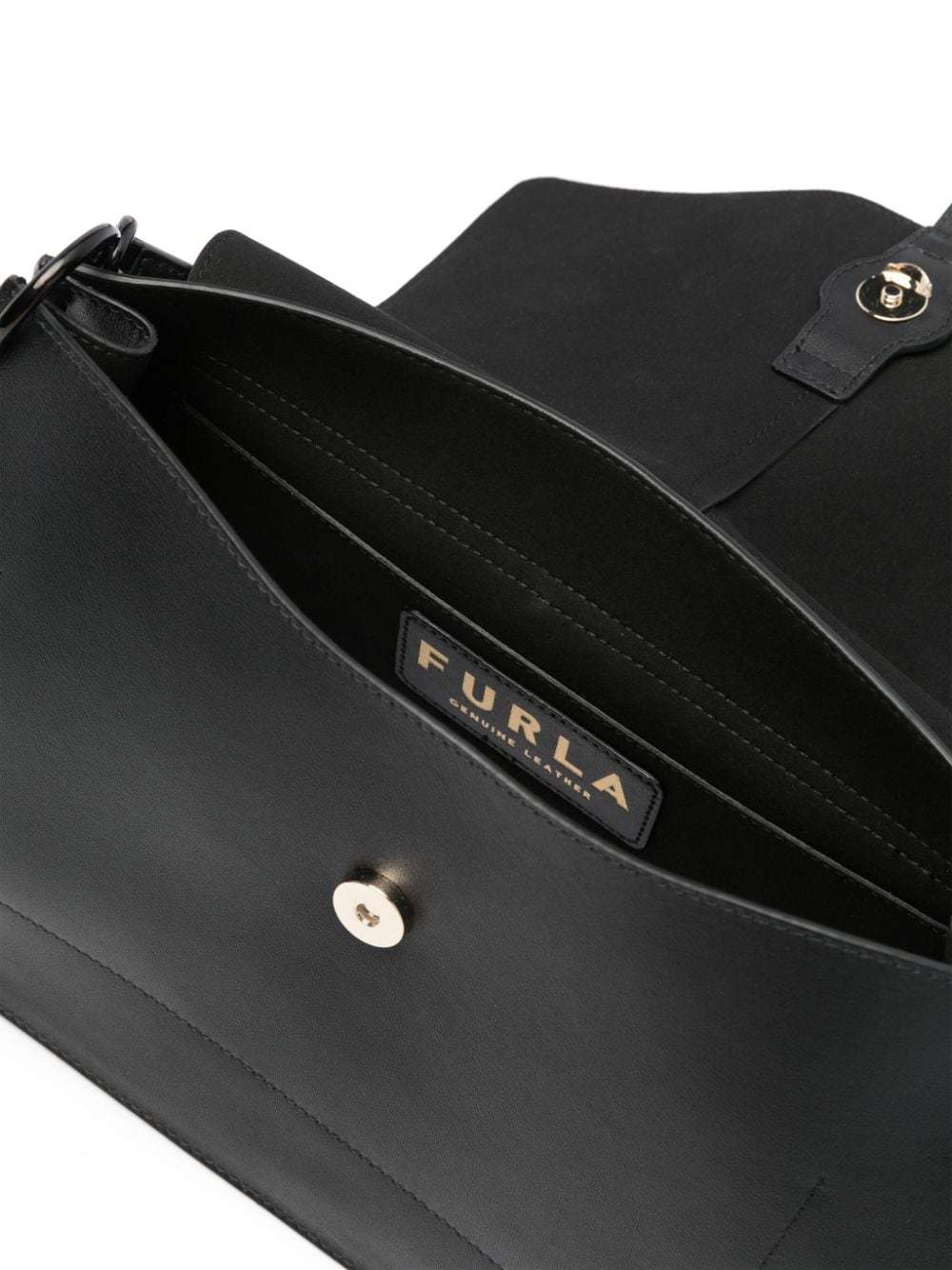 Furla Flow Large Top Handle Bags In Black