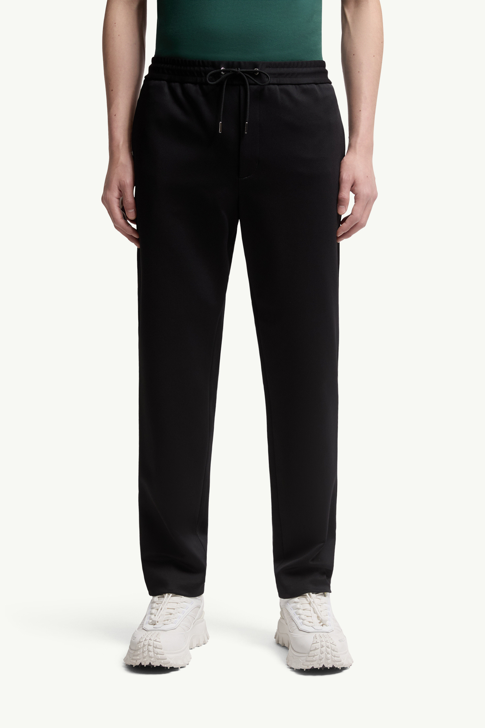 Moncler Water-repellent Jogging Pants Blue In Black