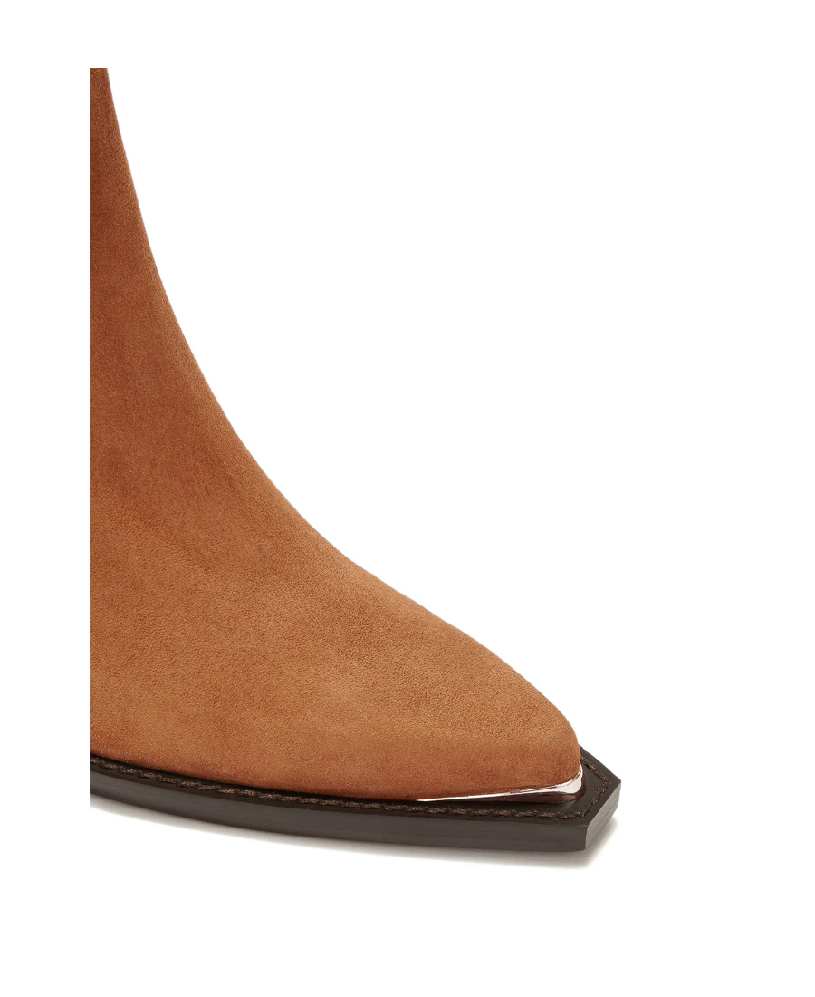 Ermanno Scervino Suede Ankle Boots In Brown