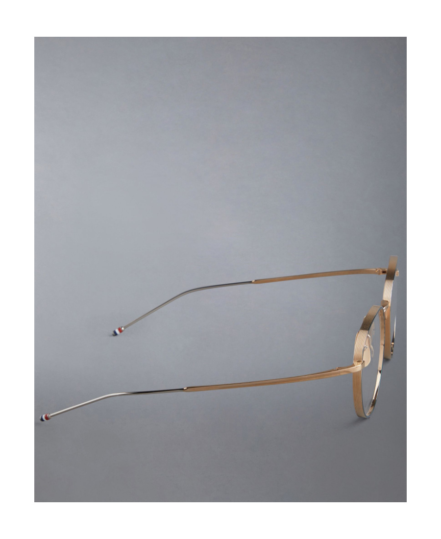 Thom Browne Round-frame Clear Glasses In Black