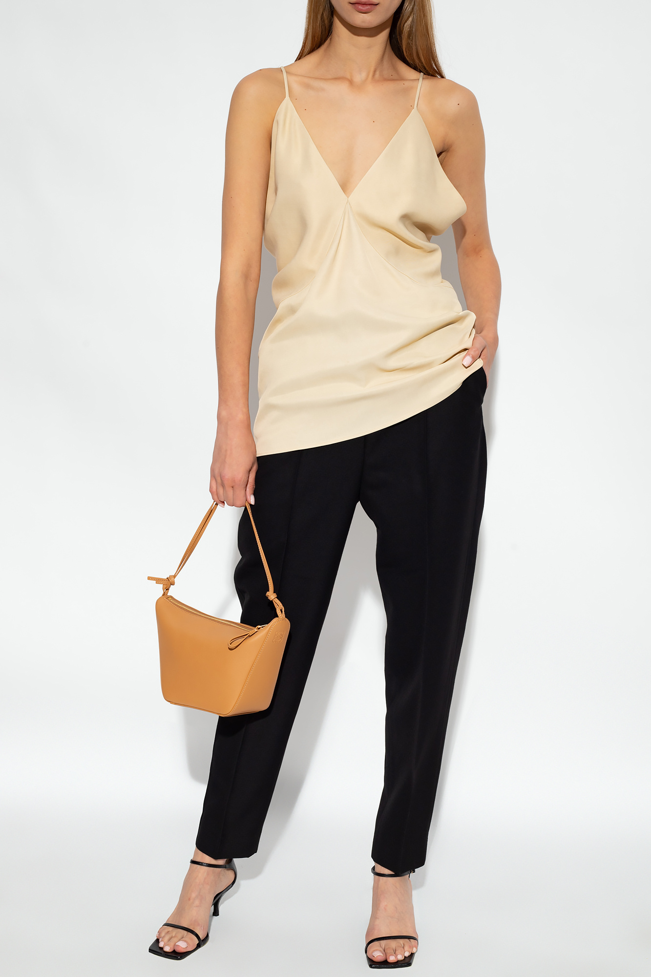 Totême High-waist Tapered Trousers In Black