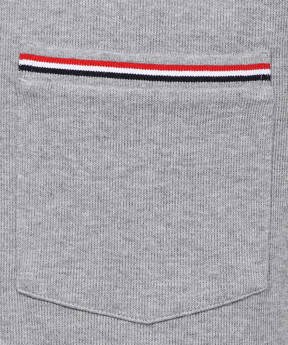 Thom Browne Rwb Stripe Polo Shirt In Gray