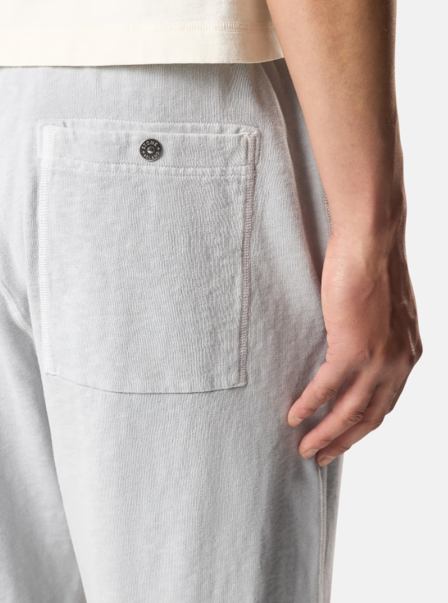 Stone Island Regular Tapered Fit Joggers With Slub Efffect And Pockets In Pearl Grey