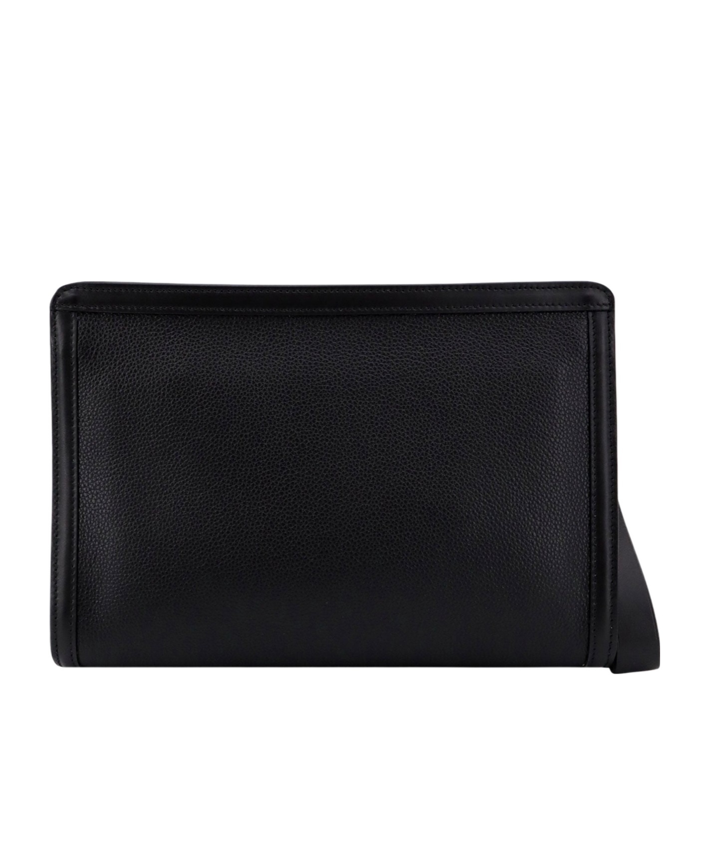 Tom Ford Embossed-logo Leather Clutch In Black