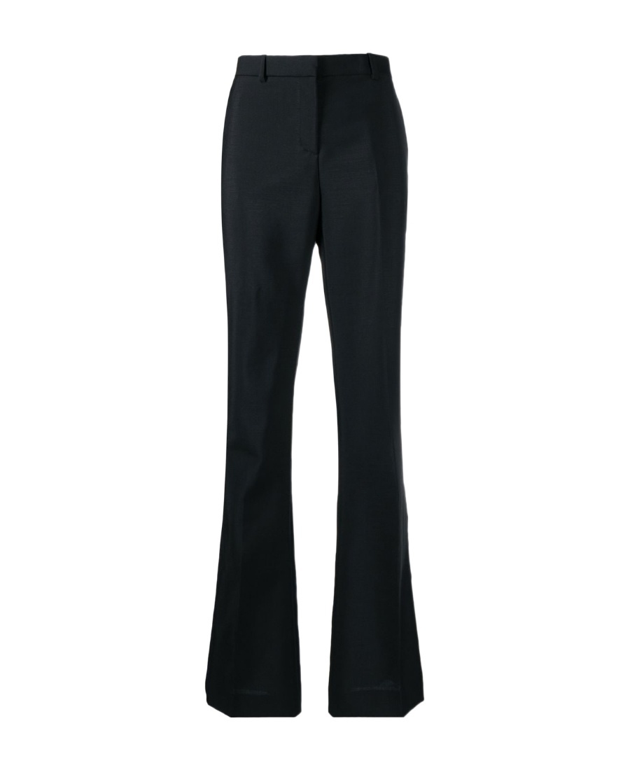 Versace Icons Embellished Wool-blend Flared Pants In Black
