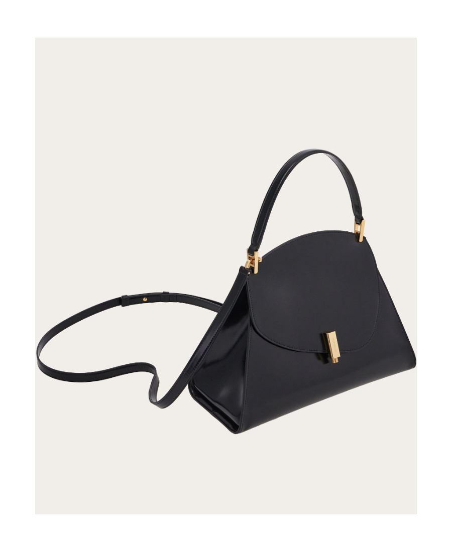Ferragamo Black Geometric Tote Bag In Black