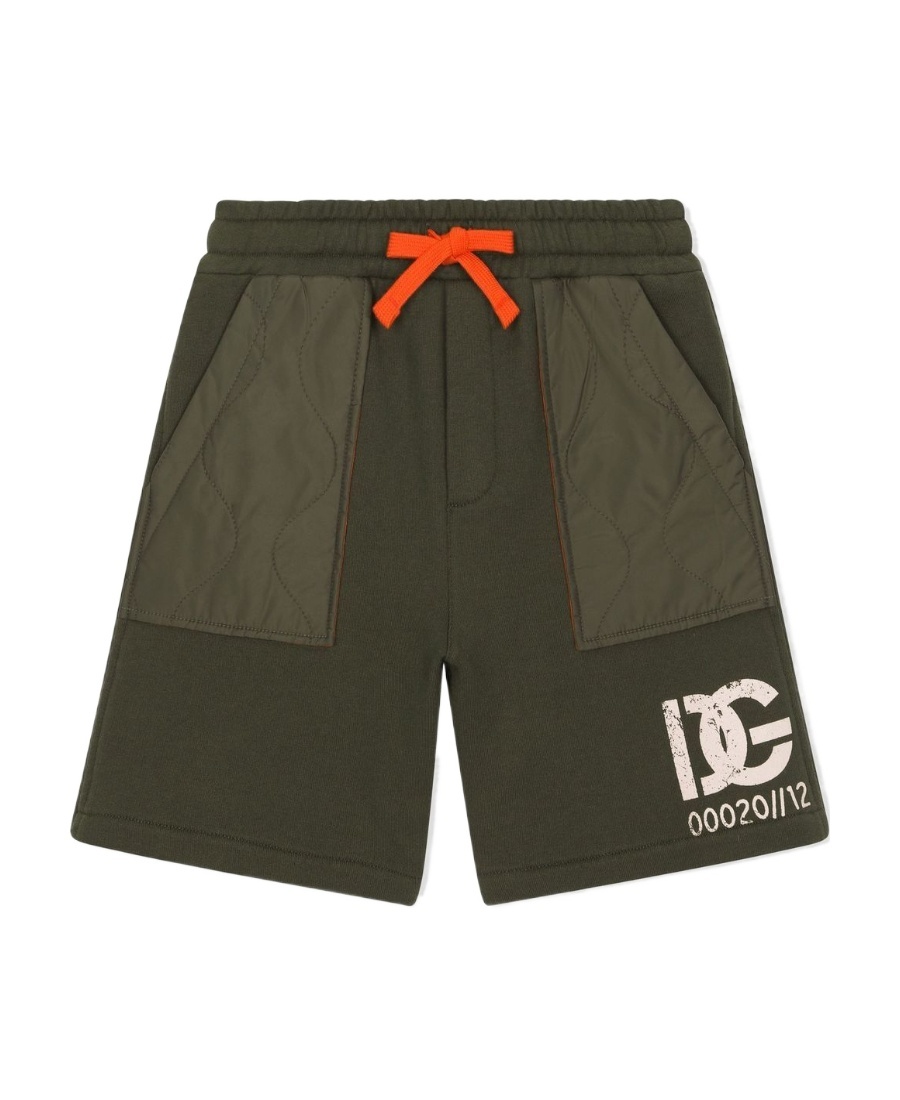 Dolce & Gabbana Stencil Logo Track Shorts In Green