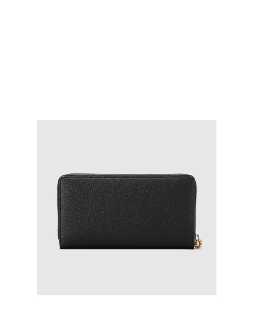 Gucci Calf-leather Zip-fastening Wallet In Black