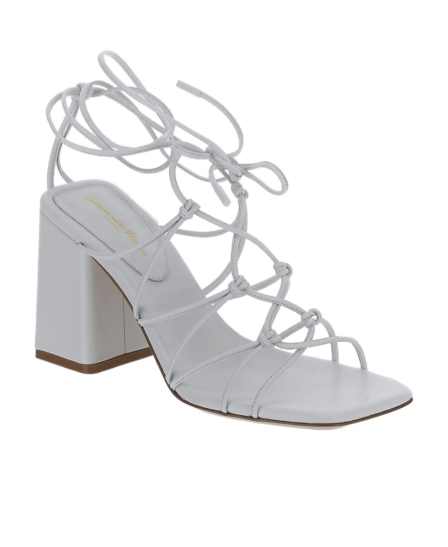 Gianvito Rossi Strappy Block Heel Sandals In Gray