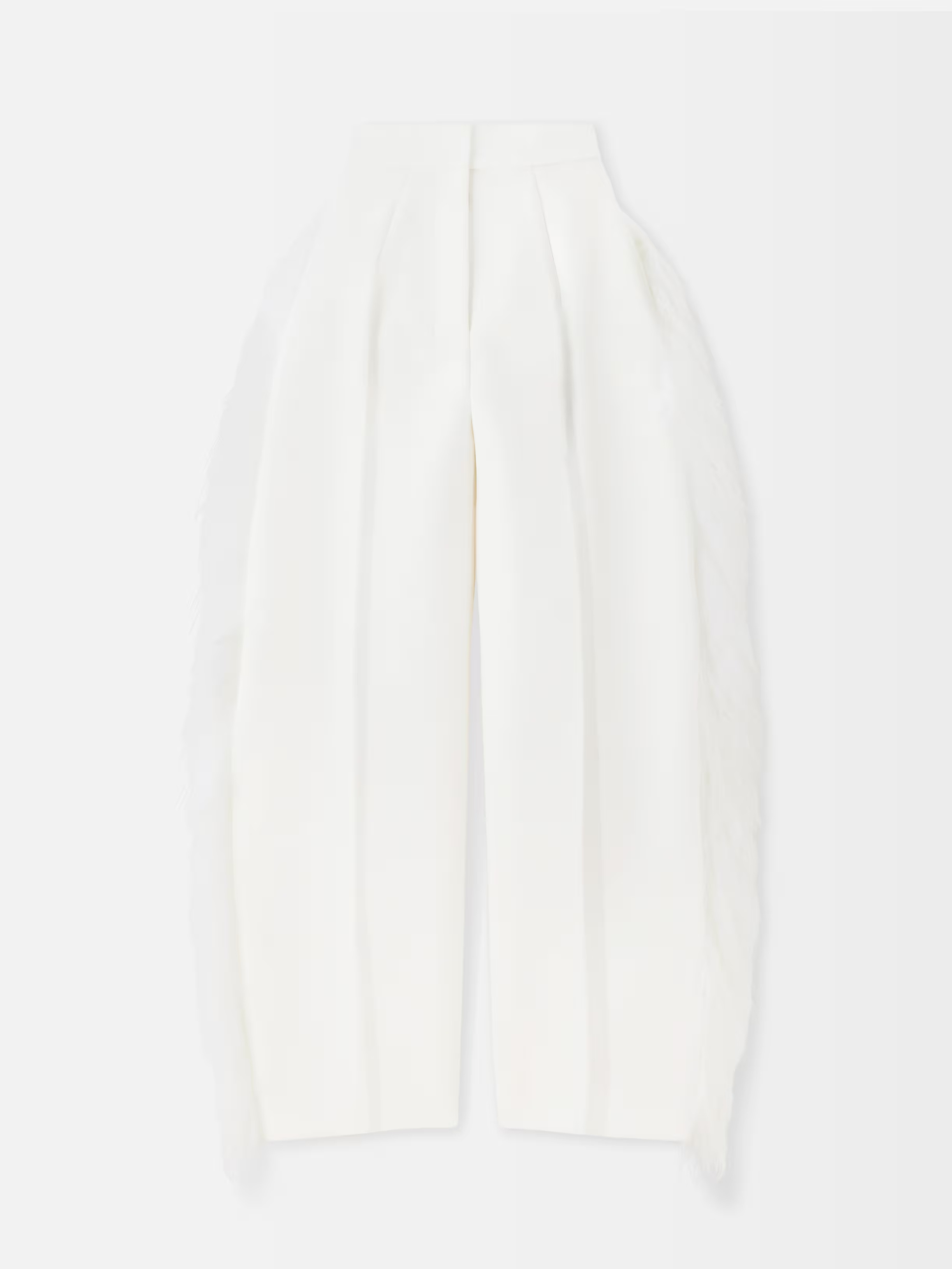 Jacquemus Curved Casual Pants In White