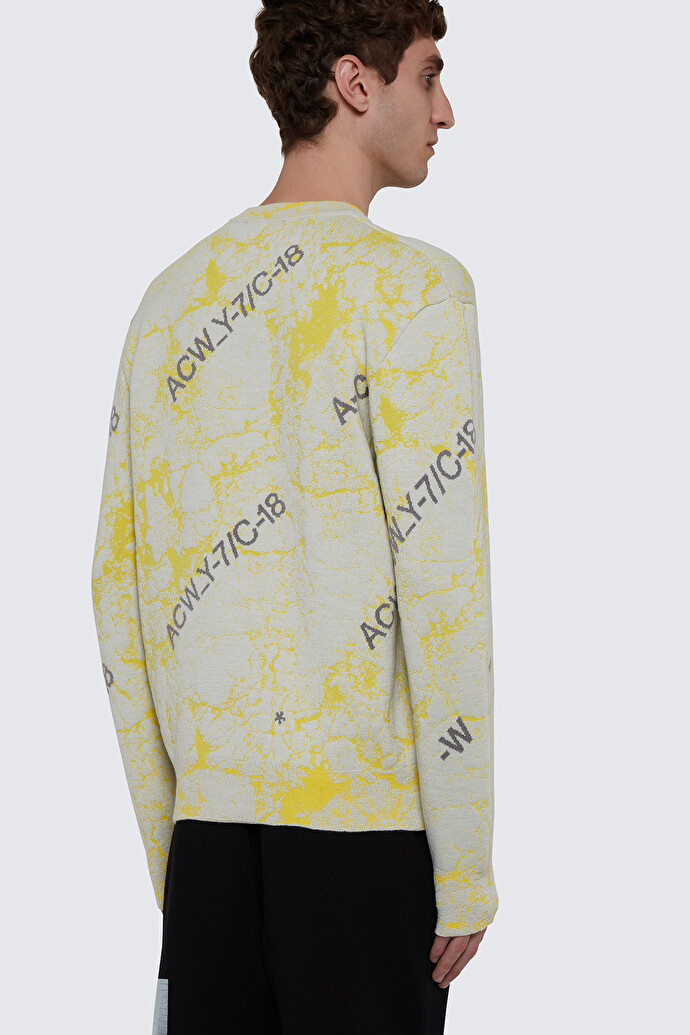 A-cold-wall* Logo-intarsia Marbled Jumper In Gray