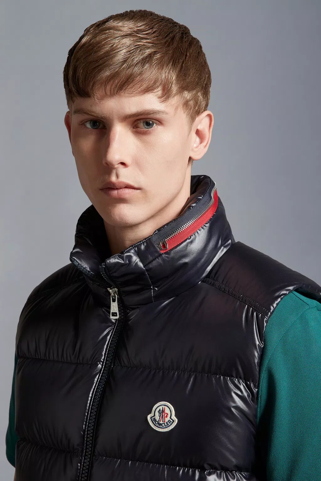 Moncler Sleeveless Puffer Jacket In Blue