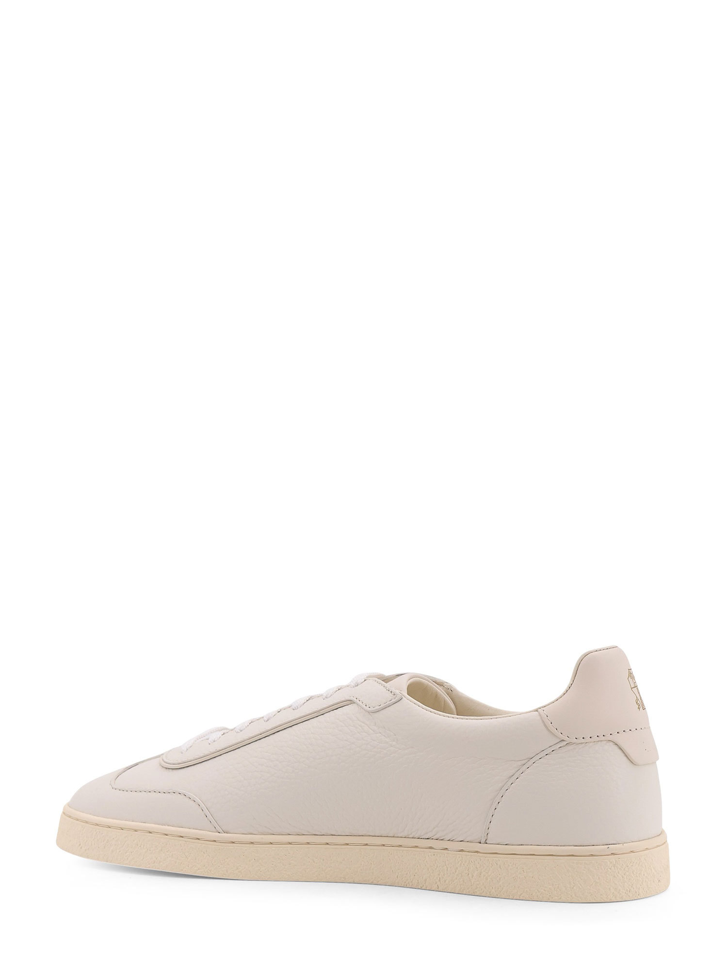 Brunello Cucinelli Leather Low-top Sneakers Rubber Sole In Neutral