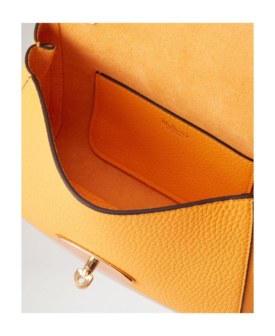 Mulberry Lily Leather Satchel Bag In Orange