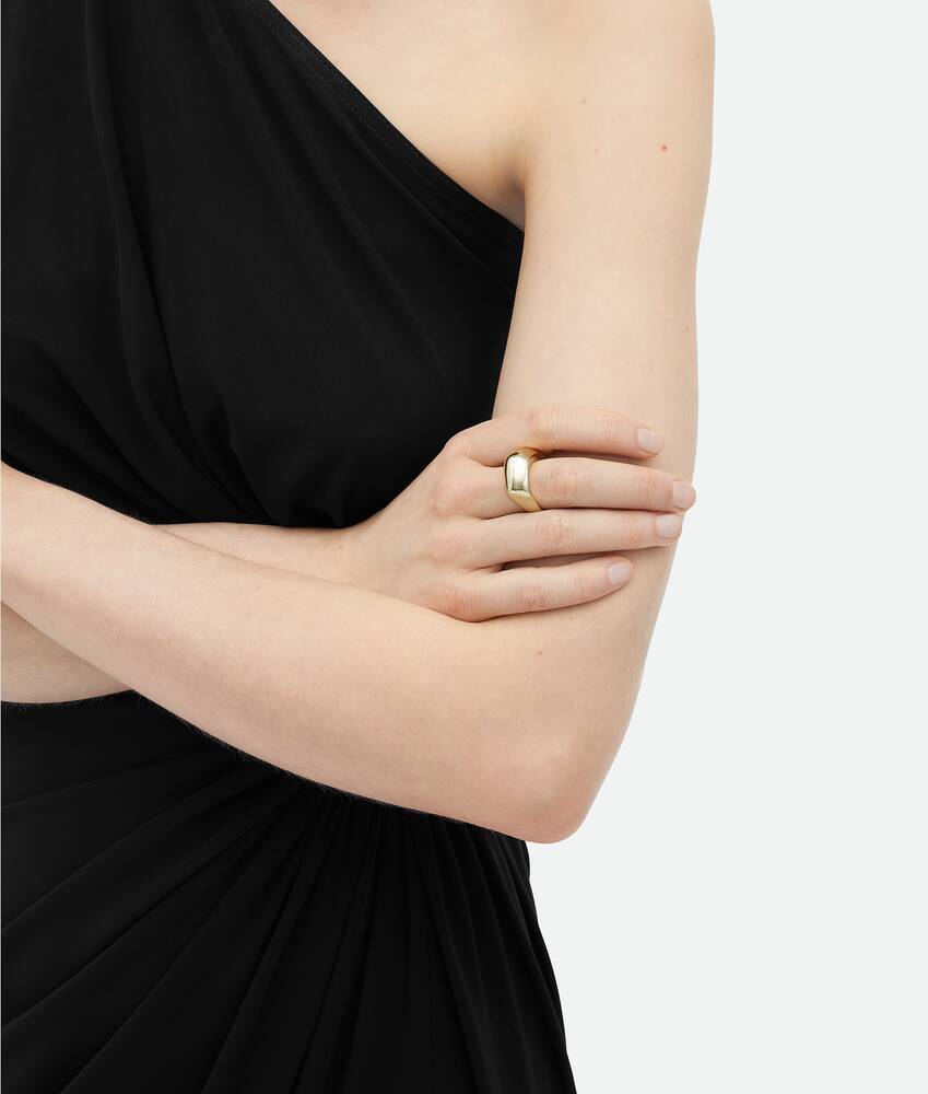 Bottega Veneta Kleiner Fin Ring In Golden