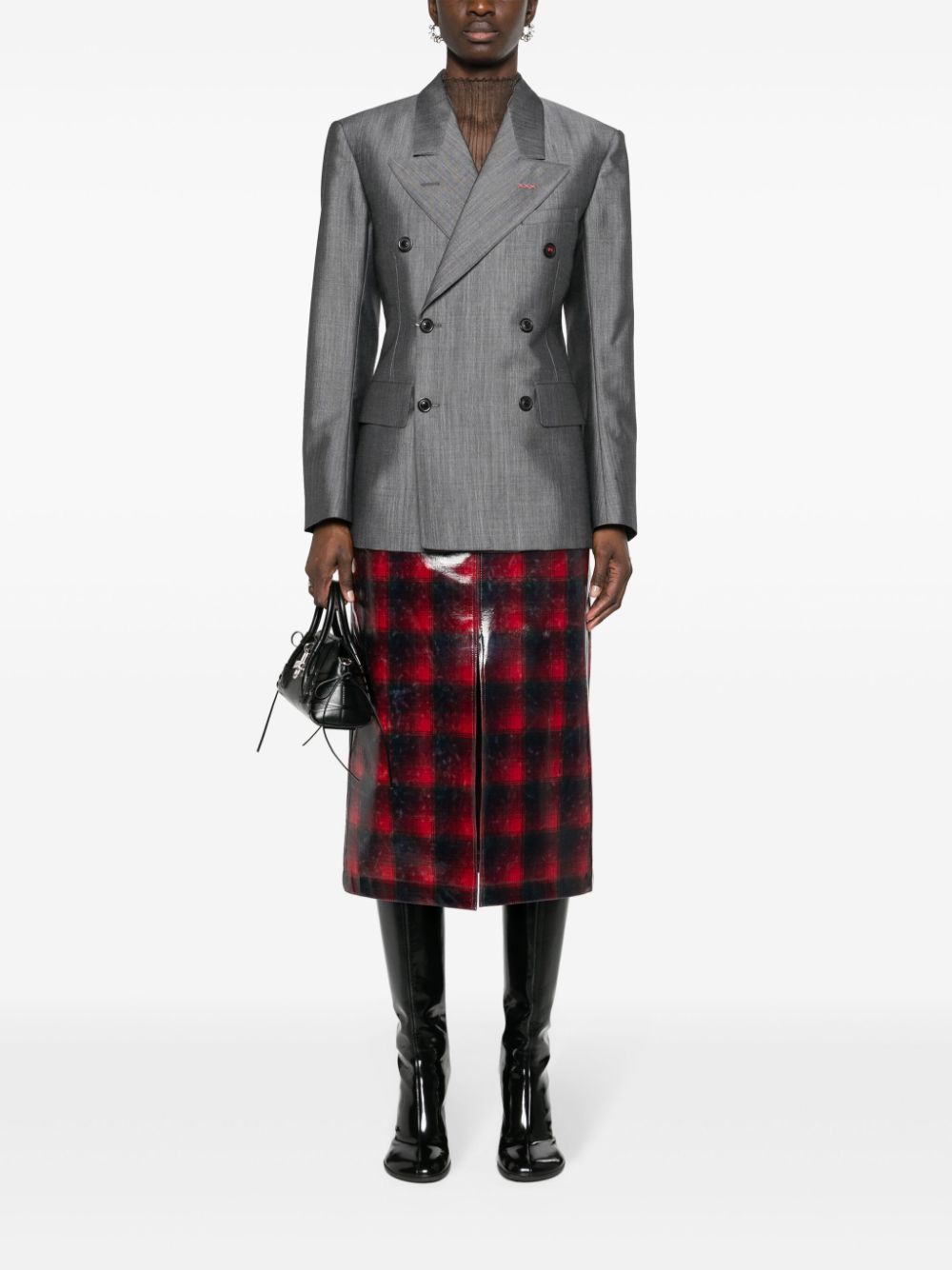 Maison Margiela Midi Skirt In Black