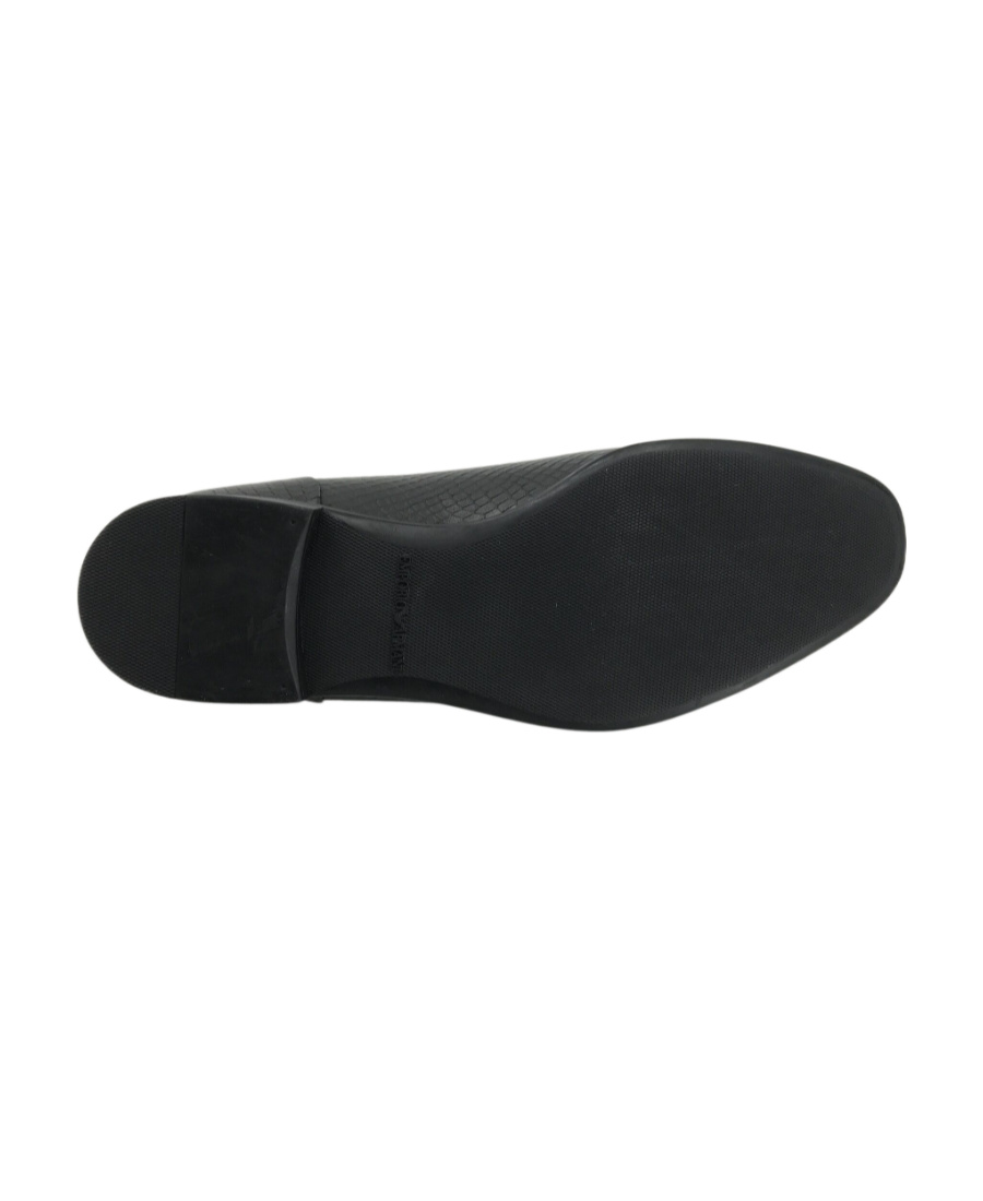 Emporio Armani Logo Business Casual Shoes In Black