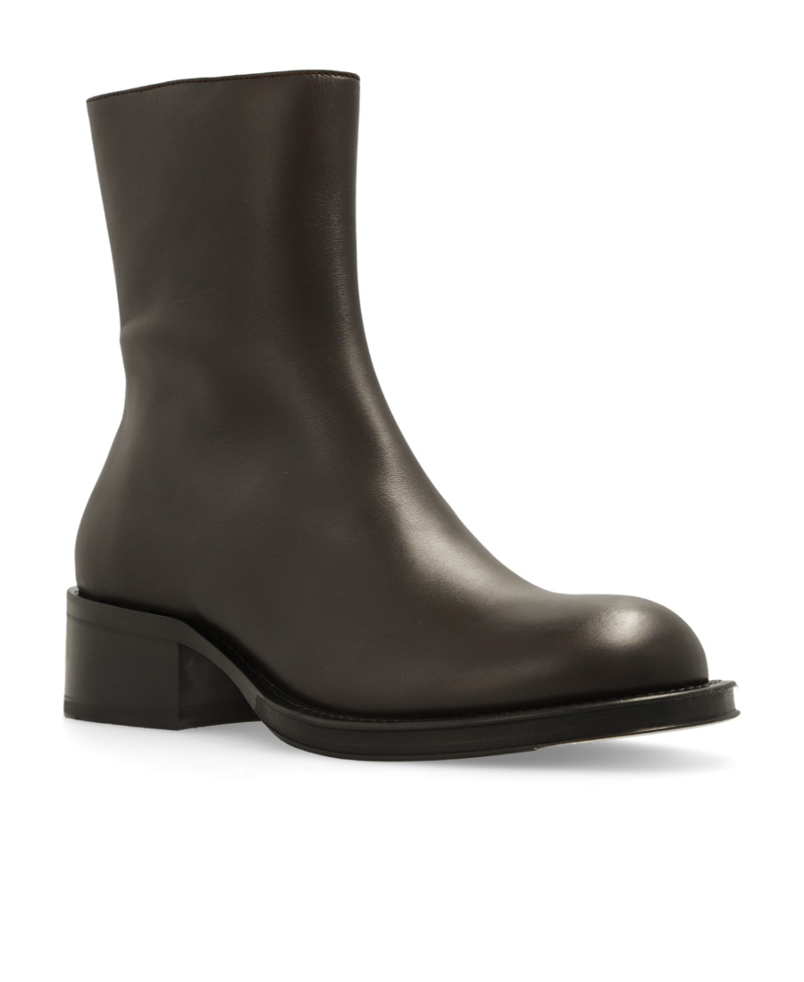 Lanvin Woman Ankle Boots Dark Brown Size 8 Calfskin In Black