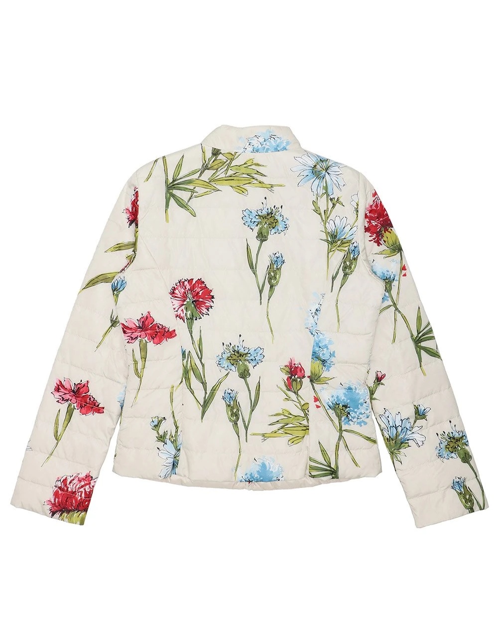 Max Mara Printed Down Jacket In White