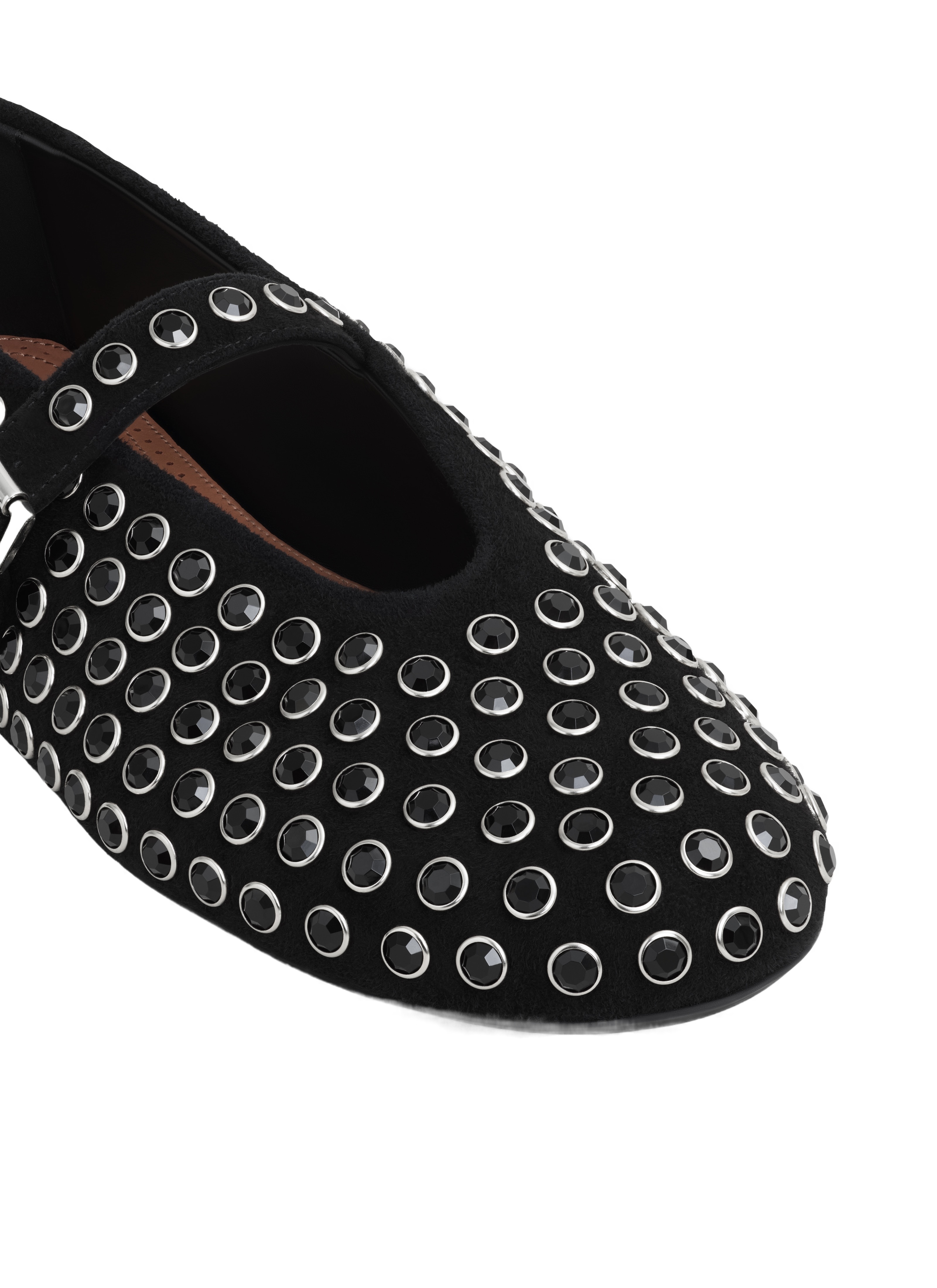 Alaïa Rhinestone-embellished Ballet Flats In Black