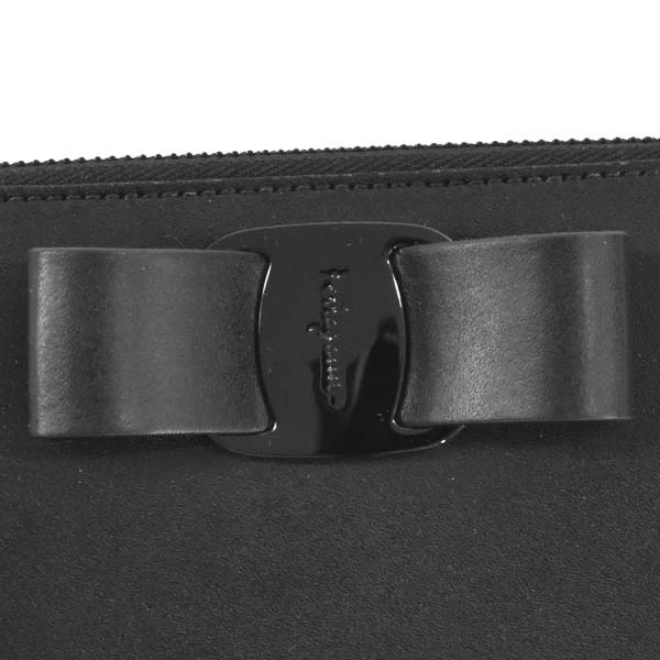Ferragamo Vara Long Purse In Black