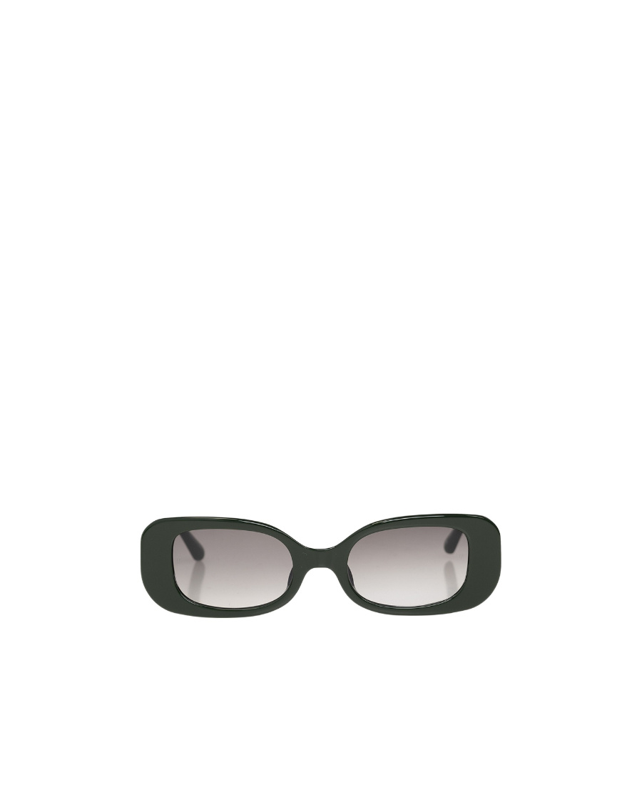 Linda Farrow Lola Rectangle Frame Sunglasses In Green