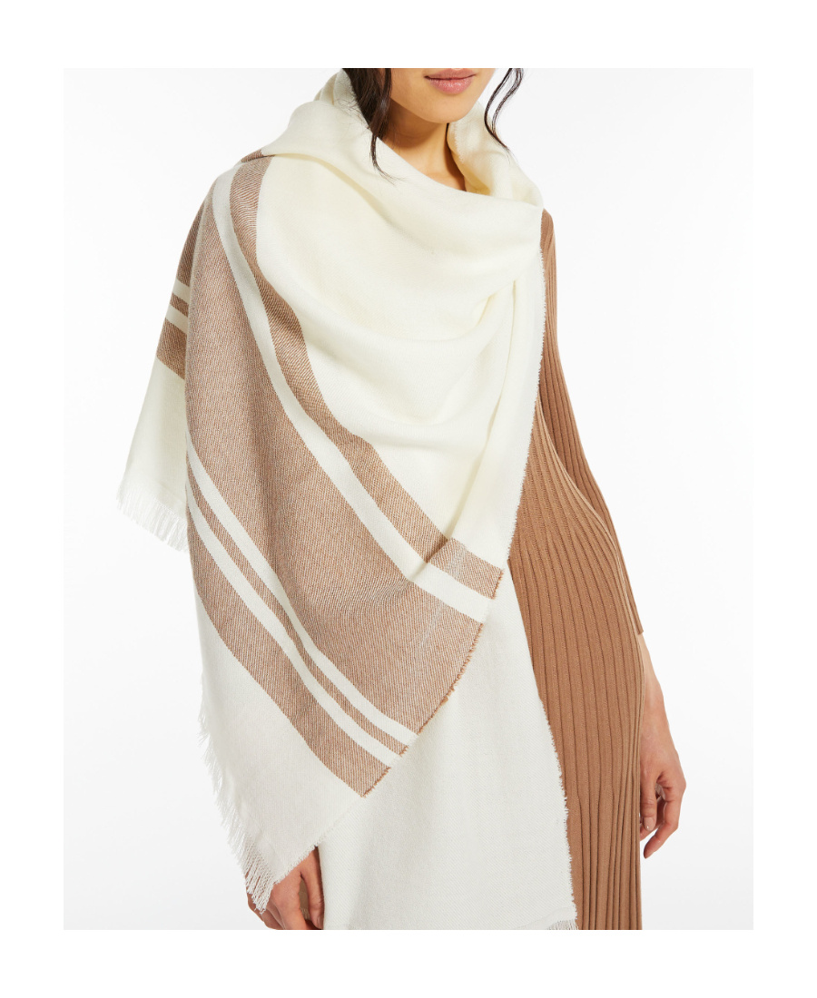 Weekend Max Mara Wool Scarf In White