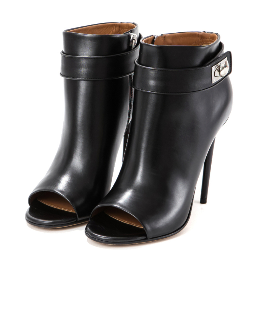 Givenchy Open-toed Ankle Boots In Black