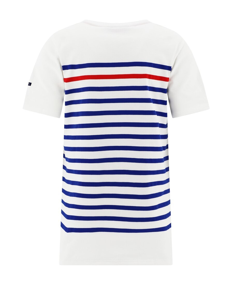 Saint James T-shirt A Righe Naval Ray In White