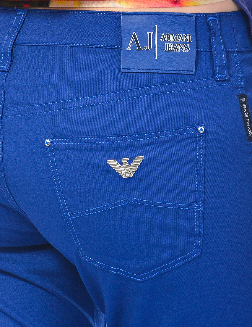 Armani Jeans Logo Details Jeans In Blue