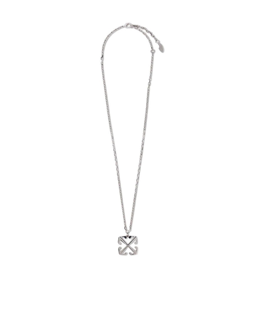 Off-white Arrows Pendant Necklace In Gray
