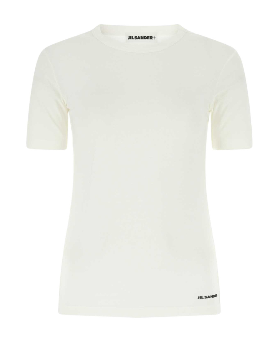 Jil Sander Contrast Logo Cotton T-shirt In White
