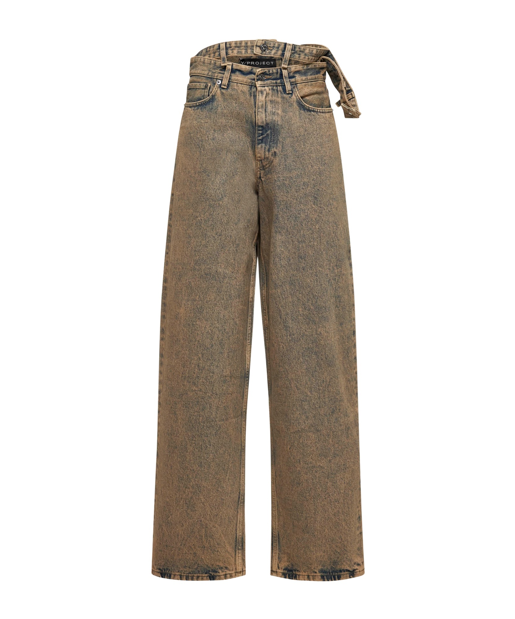 Y/project Multi-waistbands Jeans In Brown