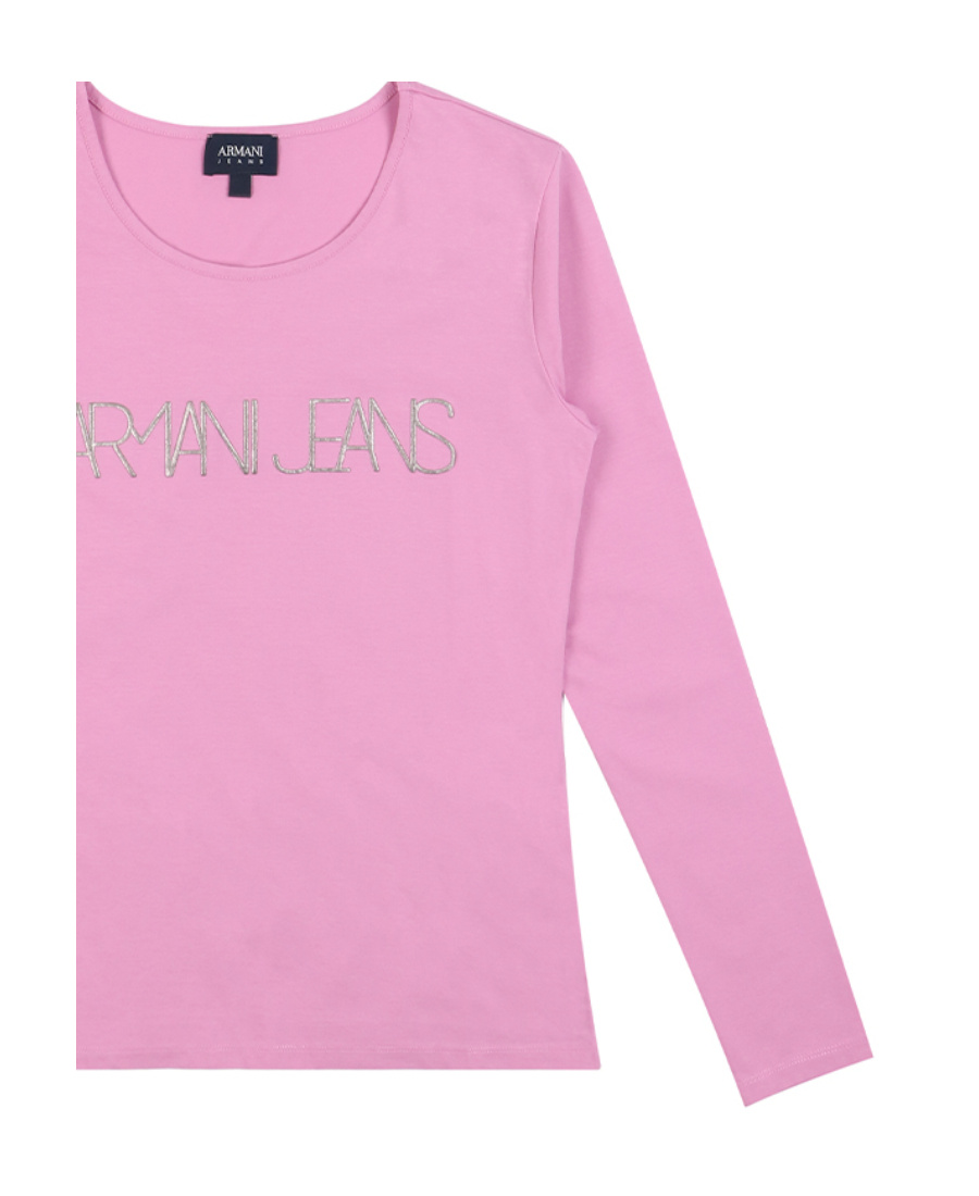 Armani Jeans Long Sleeved T-shirt In Pink
